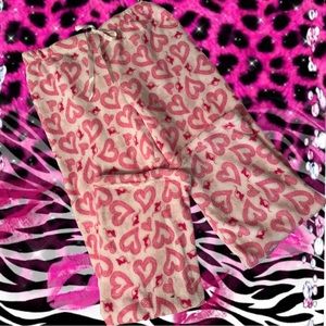 White / pink hearts baby phat PJ pants ☆